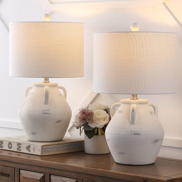 Altea 20.5" Rustic Coastal Pottery Jar LED Table Lamp